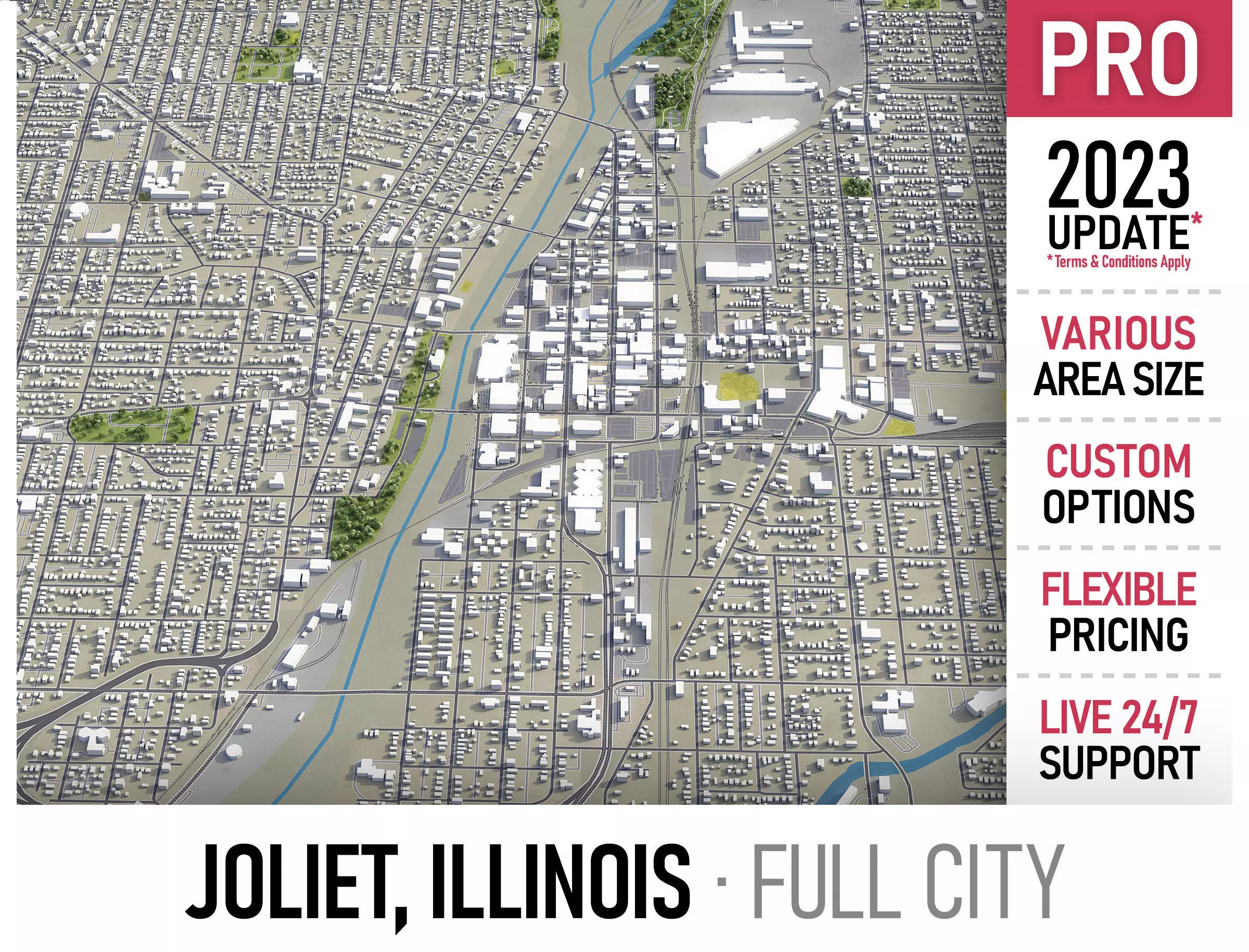 Joliet Low-poly 3D model_0