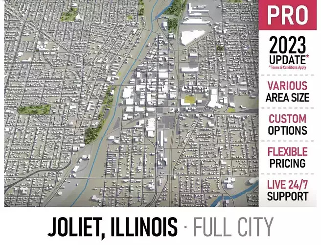 Joliet Low-poly 3D model