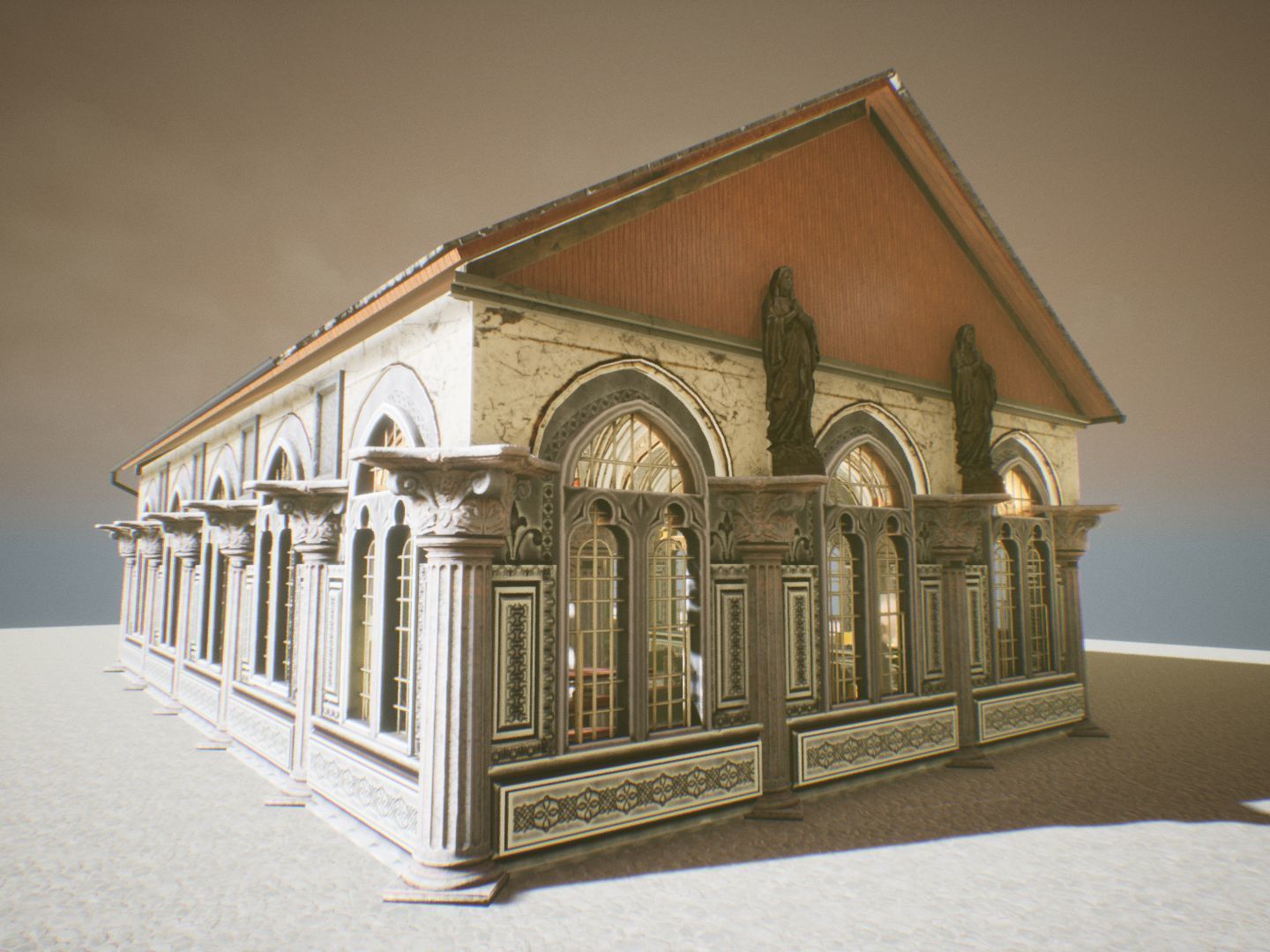Church 2 Unreal Engine Low-poly 3D model_17