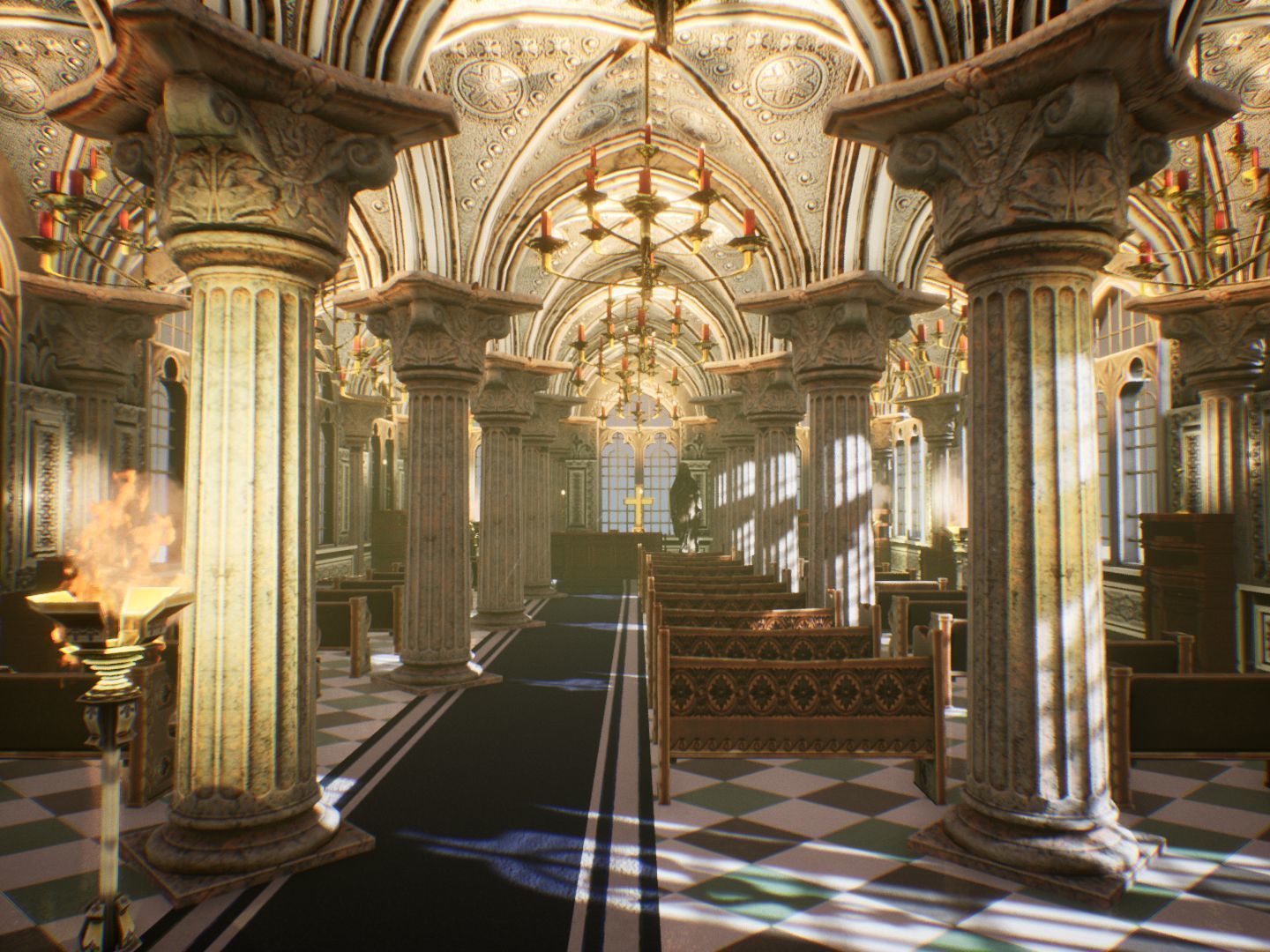 Church 2 Unreal Engine Low-poly 3D model_13