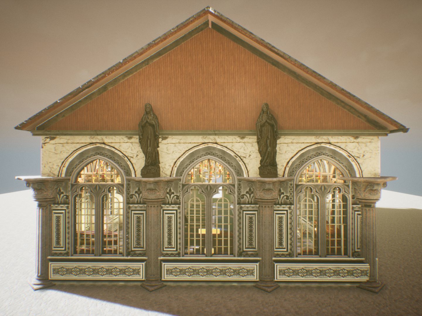 Church 2 Unreal Engine Low-poly 3D model_18