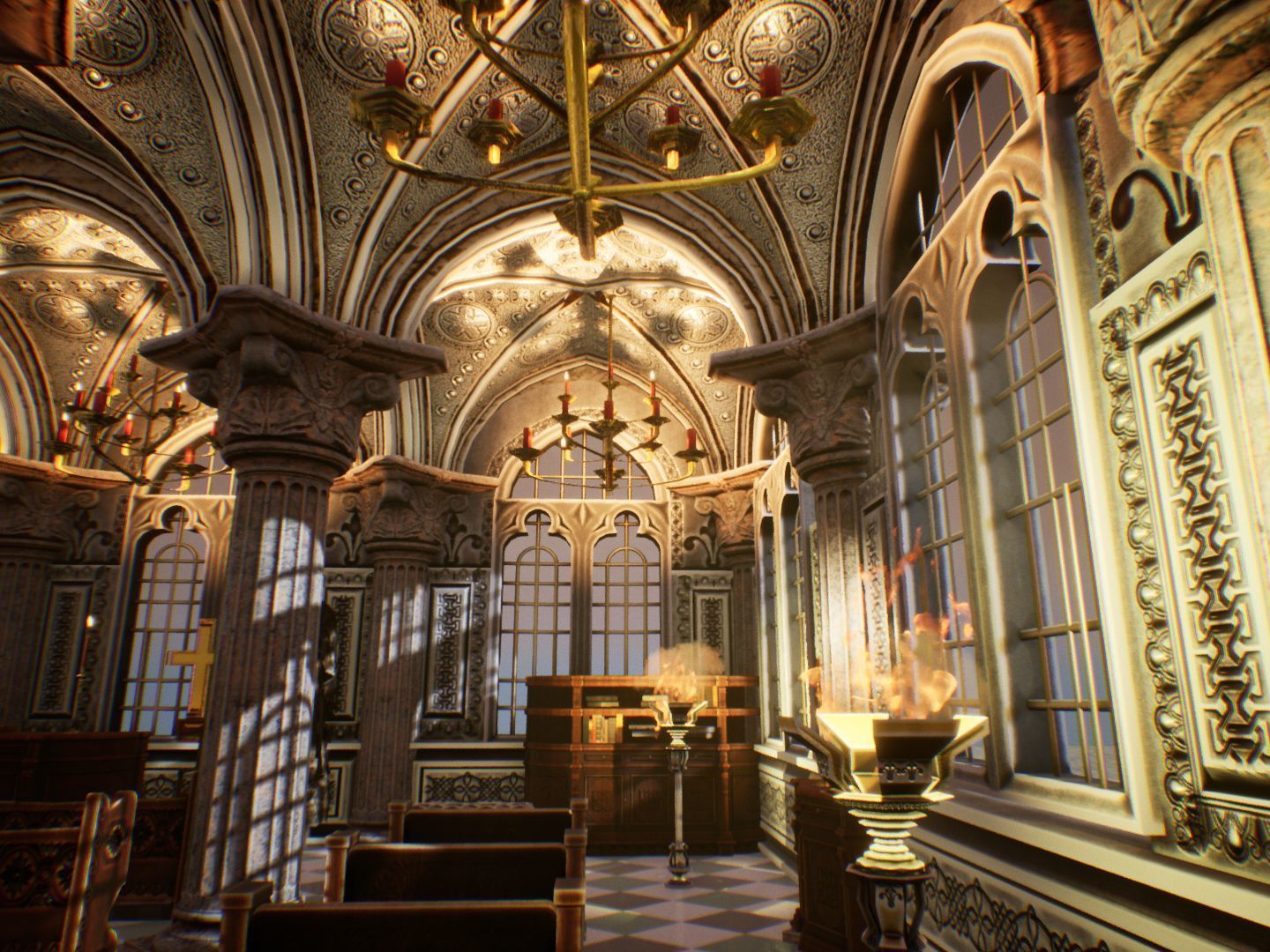 Church 2 Unreal Engine Low-poly 3D model_12