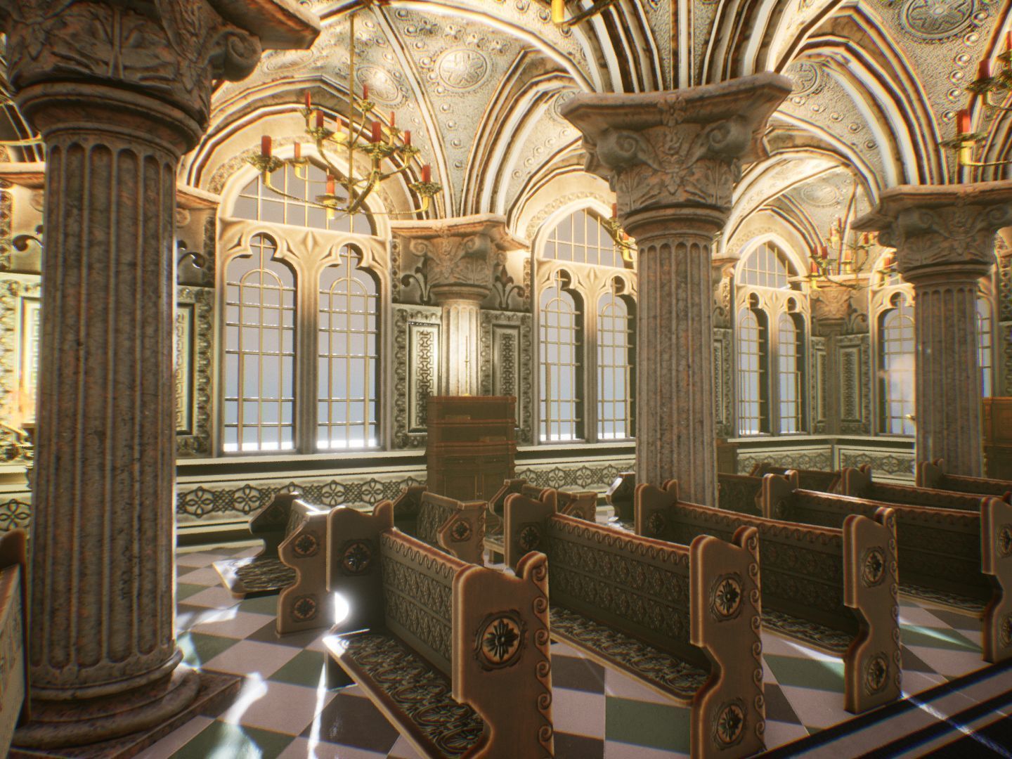 Church 2 Unreal Engine Low-poly 3D model_2