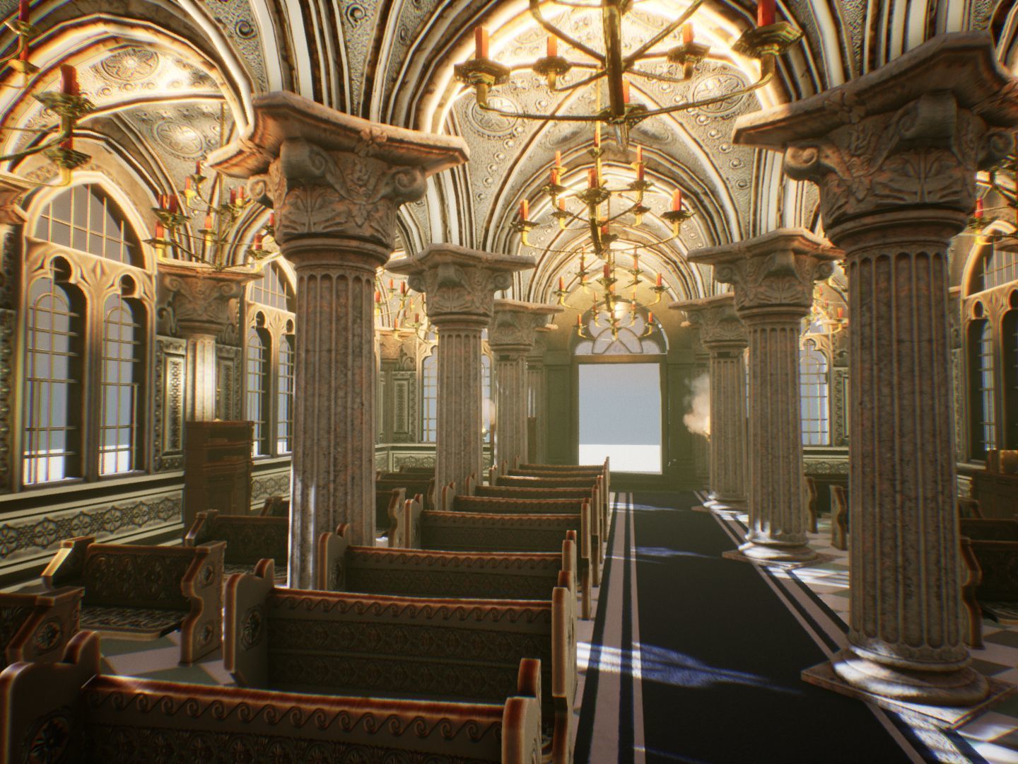 Church 2 Unreal Engine Low-poly 3D model_9