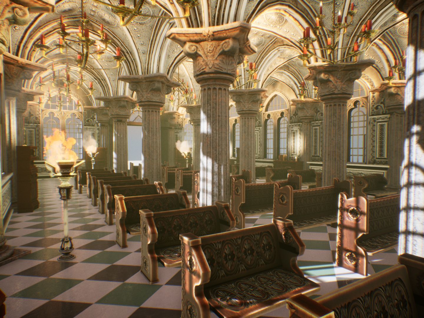 Church 2 Unreal Engine Low-poly 3D model_8