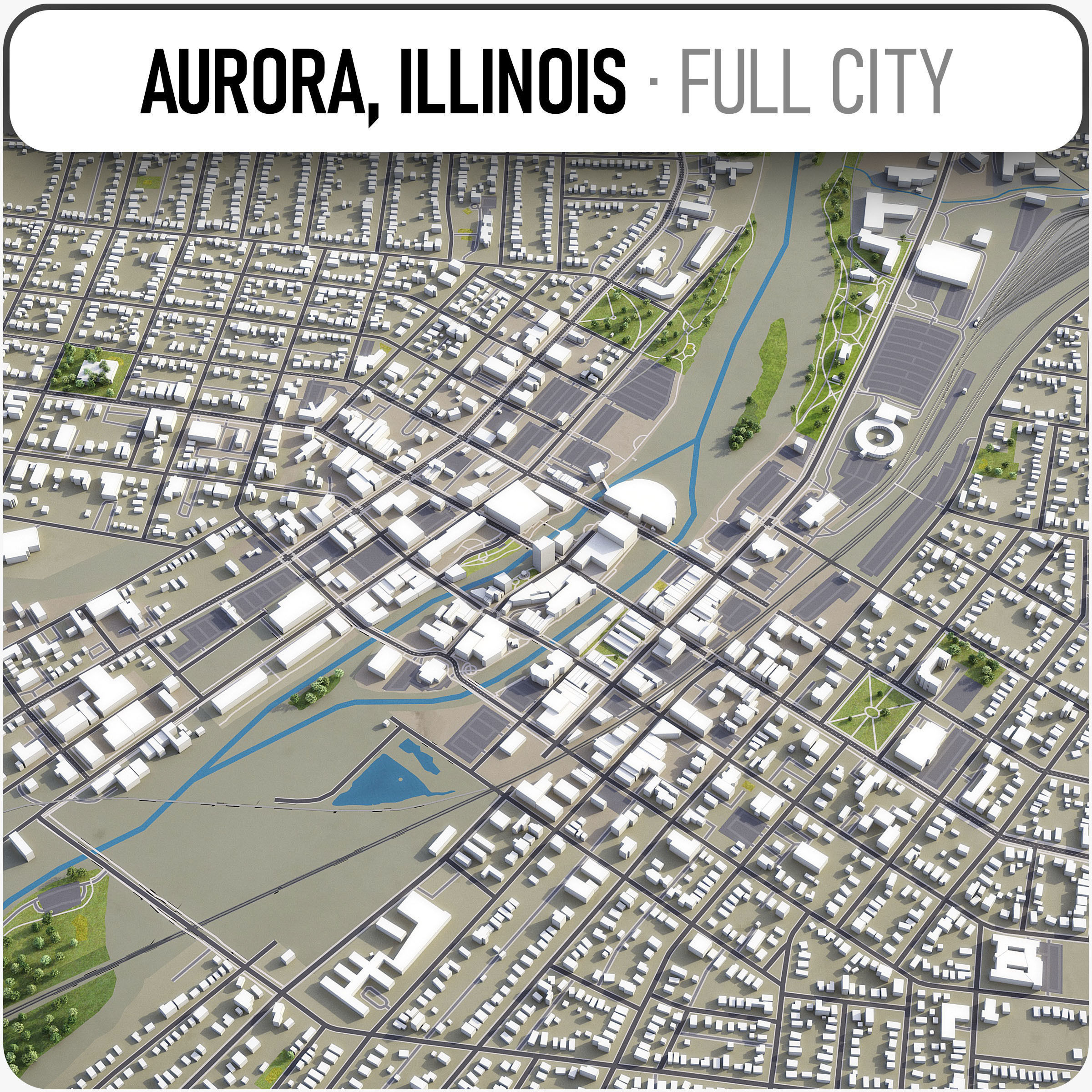 Aurora Low-poly 3D model_2