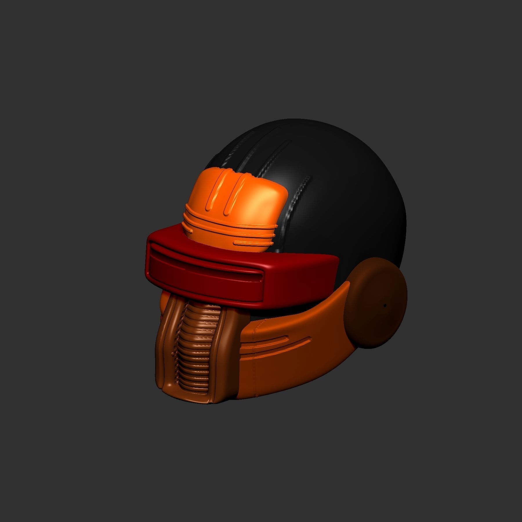 helmet high poly sculpt 3d printable ver 7 3D model 3D model_2