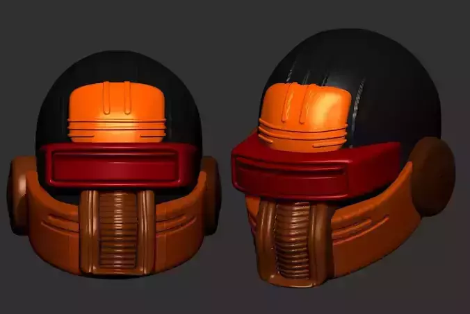 helmet high poly sculpt 3d printable ver 7 3D model
