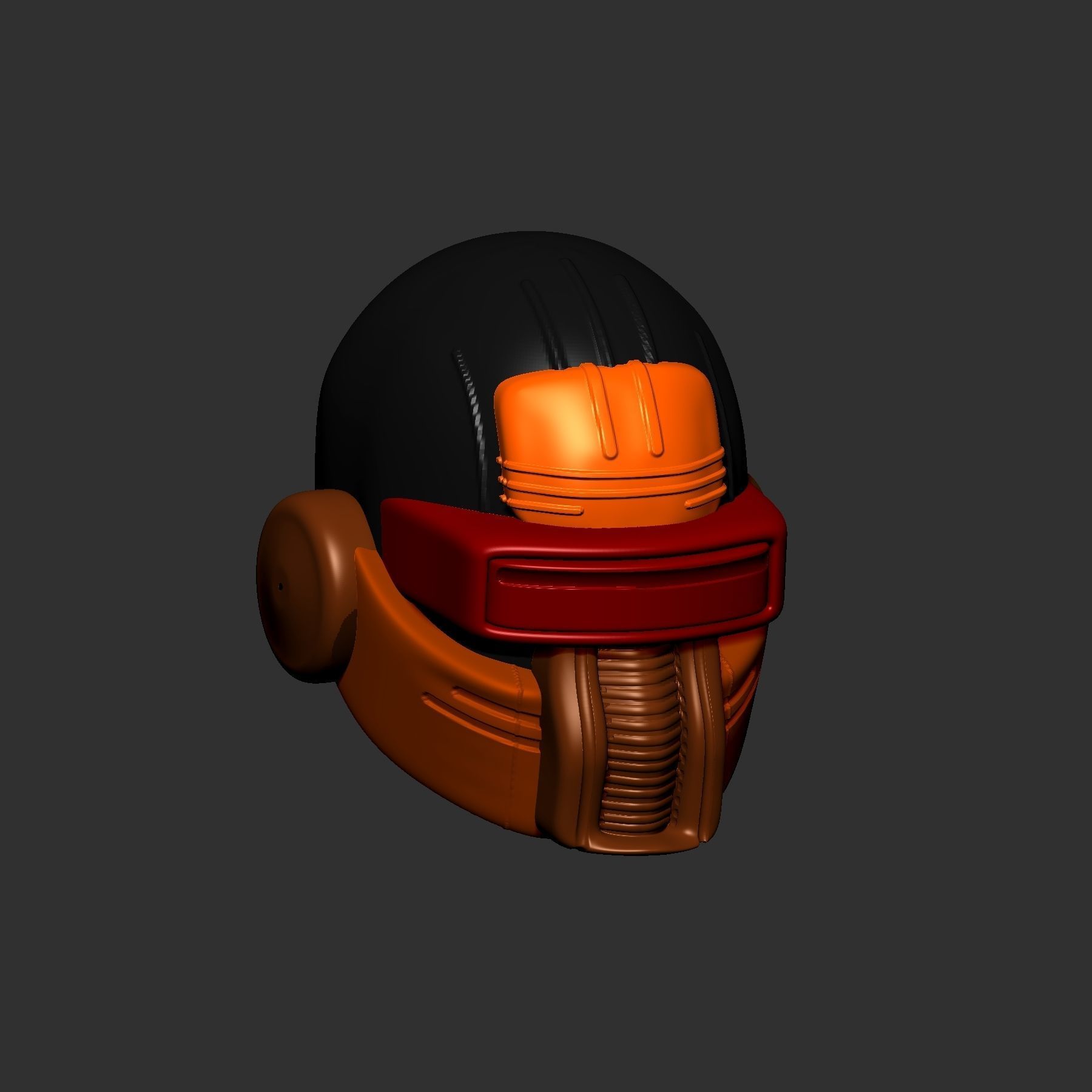 helmet high poly sculpt 3d printable ver 7 3D model 3D model_3