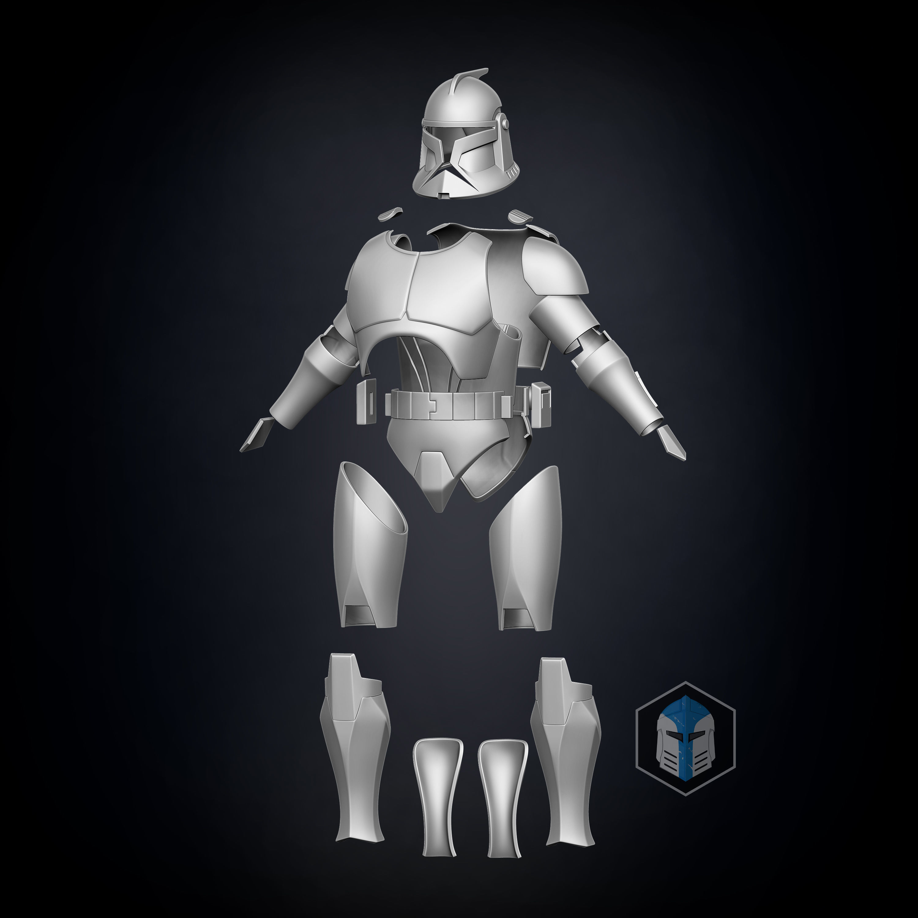Phase 1 Animated Clone Trooper Armor 3D print model_5