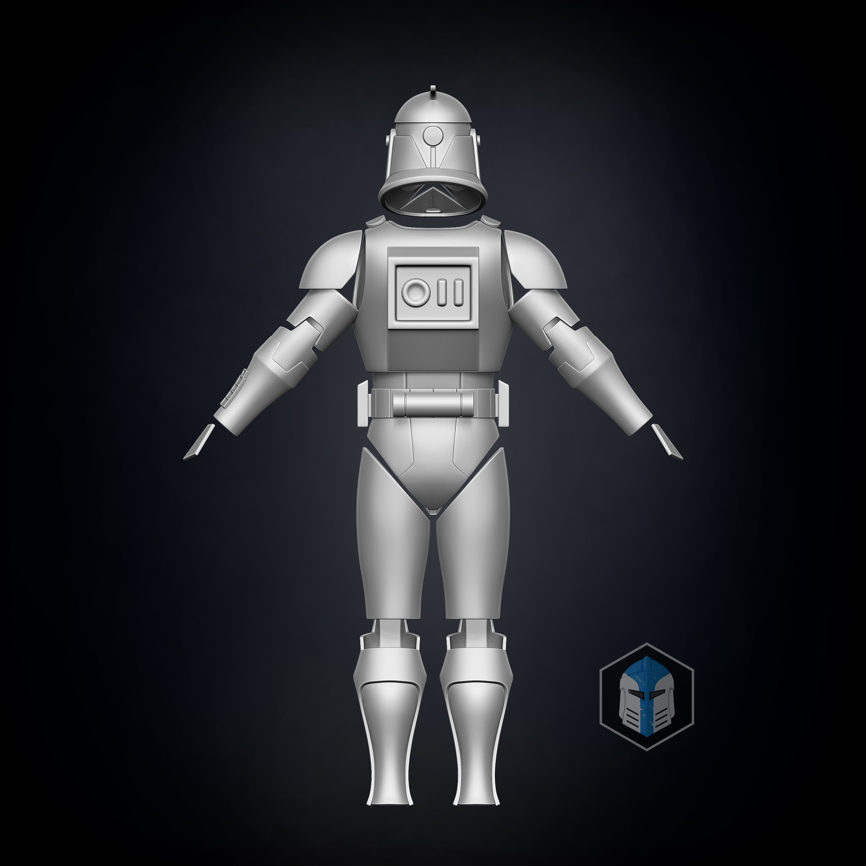 Phase 1 Animated Clone Trooper Armor 3D print model_4