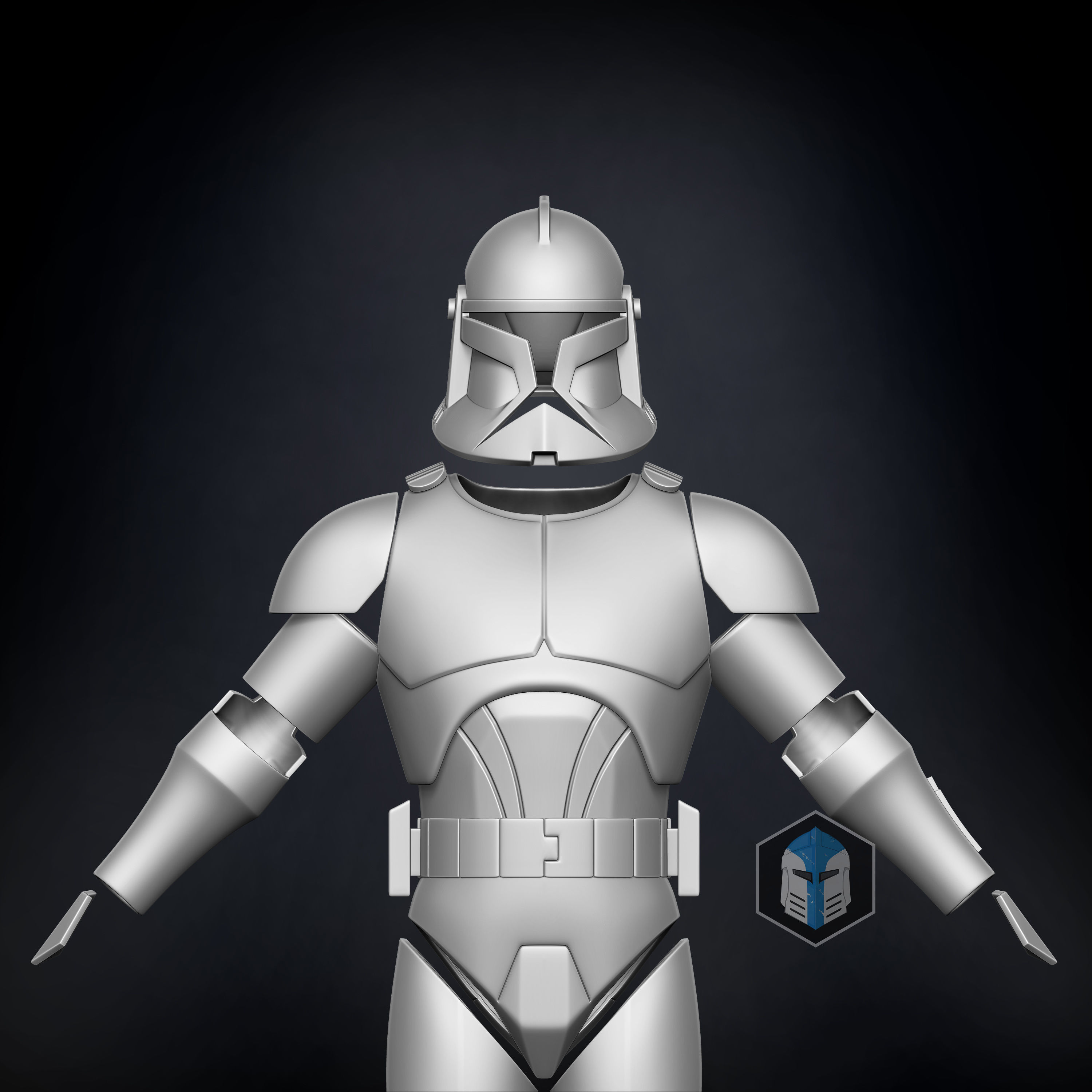 Phase 1 Animated Clone Trooper Armor 3D print model_2