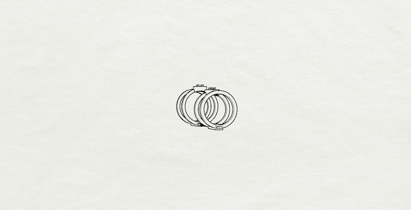 Rings two gold with sapphires 3D print model_16