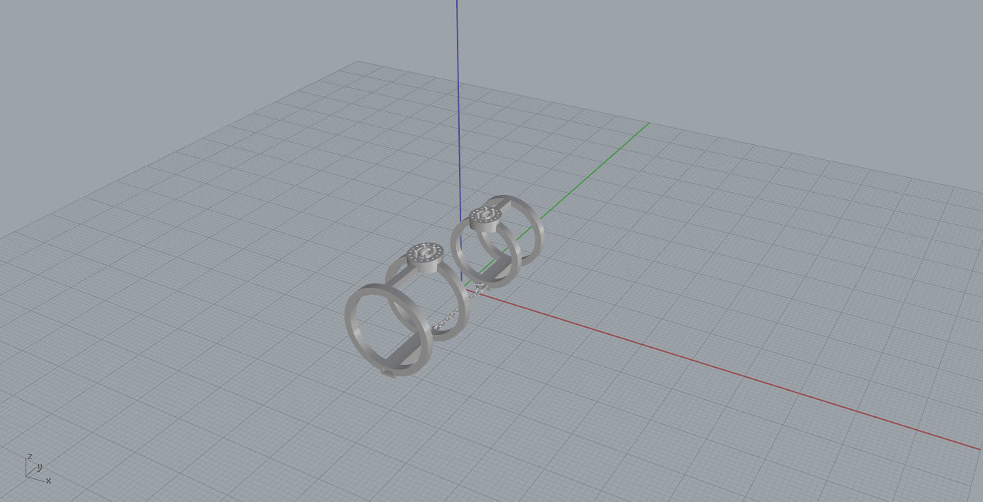 Rings two gold with sapphires 3D print model_22