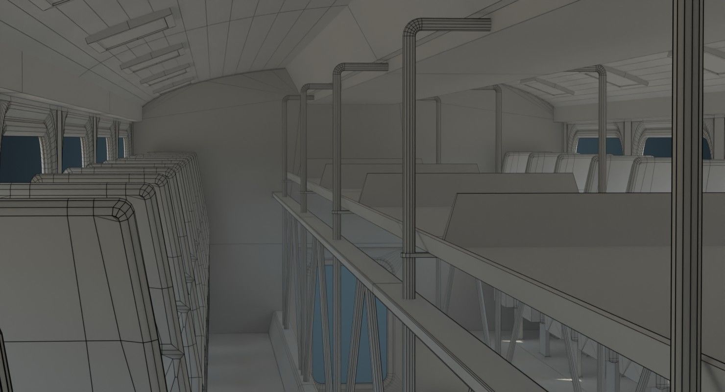 Railcar 1B Low-poly 3D model_20