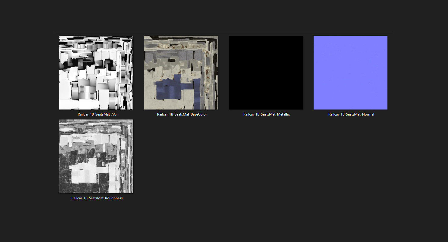 Railcar 1B Low-poly 3D model_32