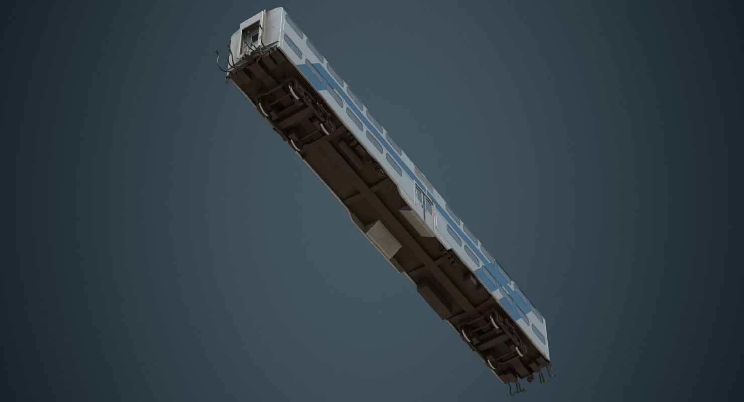 Railcar 1B Low-poly 3D model_4