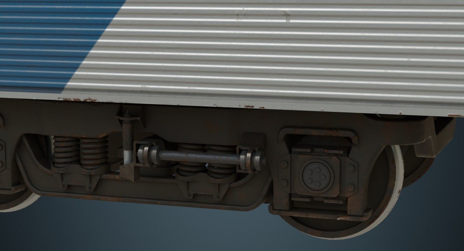 Railcar 1B Low-poly 3D model_6