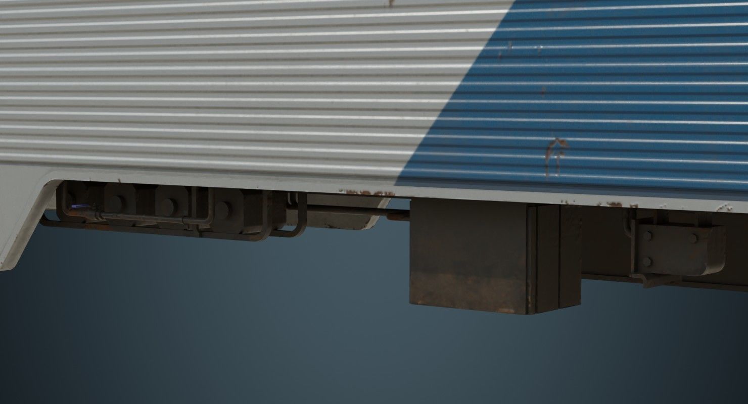 Railcar 1B Low-poly 3D model_8