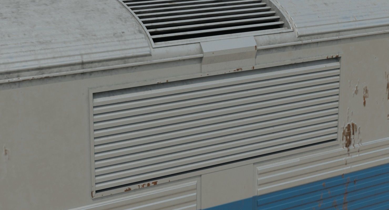 Railcar 1B Low-poly 3D model_11