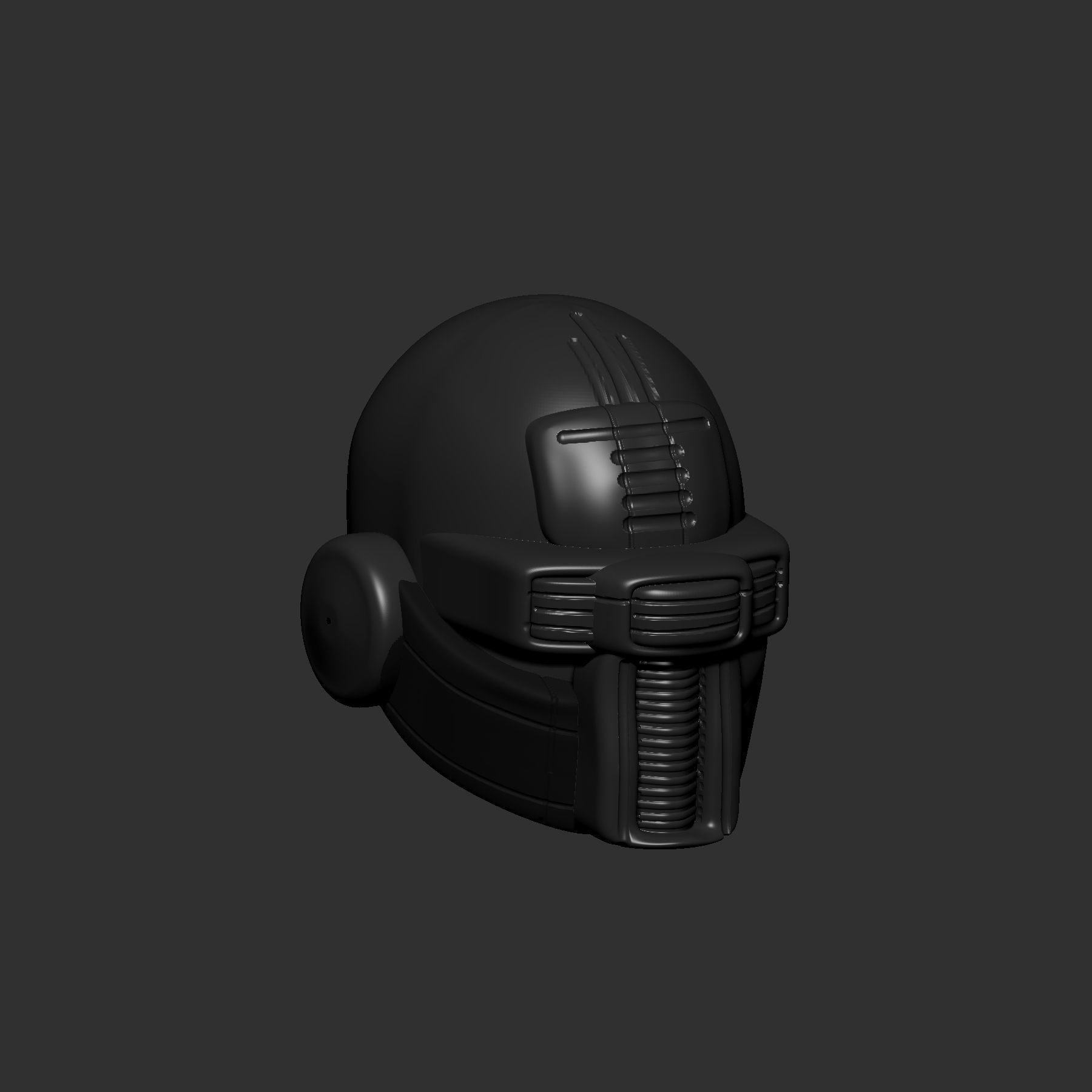 helmet high poly sculpt 3d printable ver 7 3D model 3D model_3