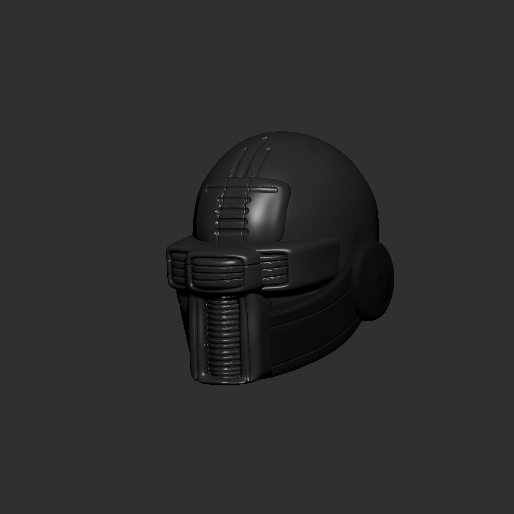 helmet high poly sculpt 3d printable ver 7 3D model 3D model_2