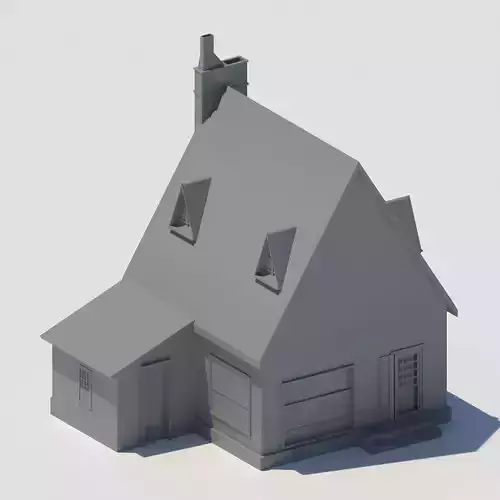 Village house  3d low poly cheap Low-poly 3D model