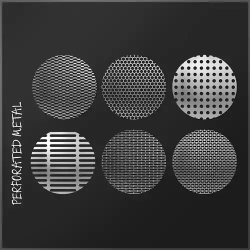 Perforated metal 1-7 3D Model Collection