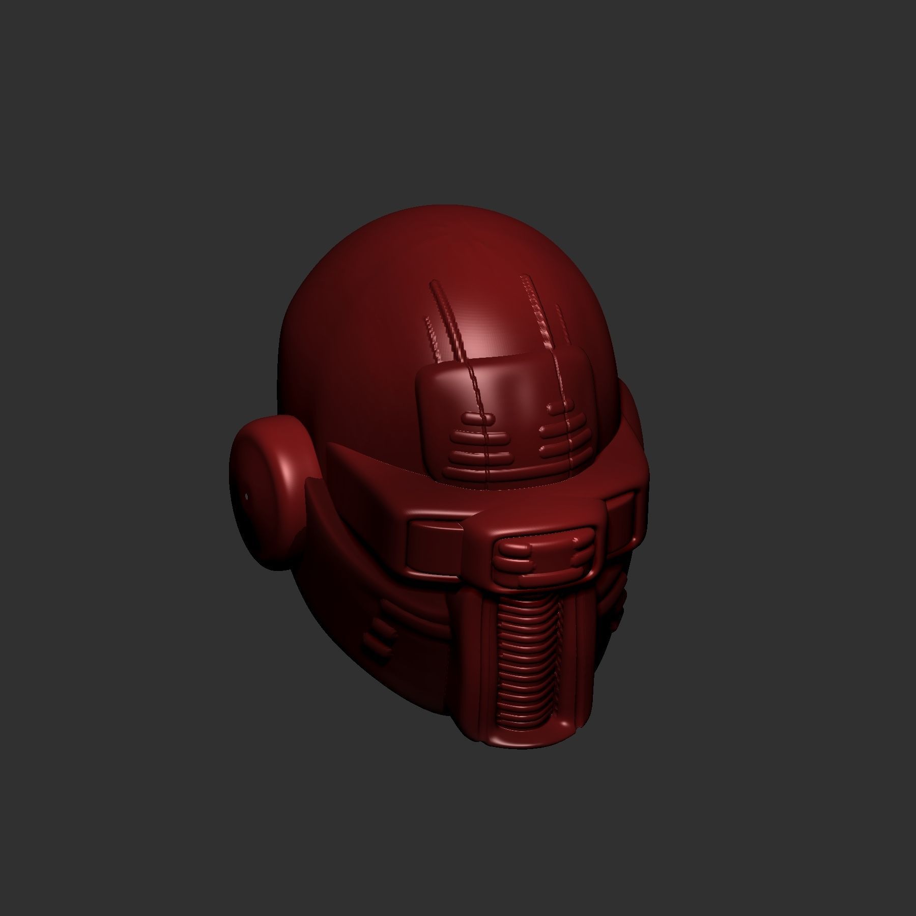 helmet high poly sculpt 3d printable ver 7 3D model 3D model_4