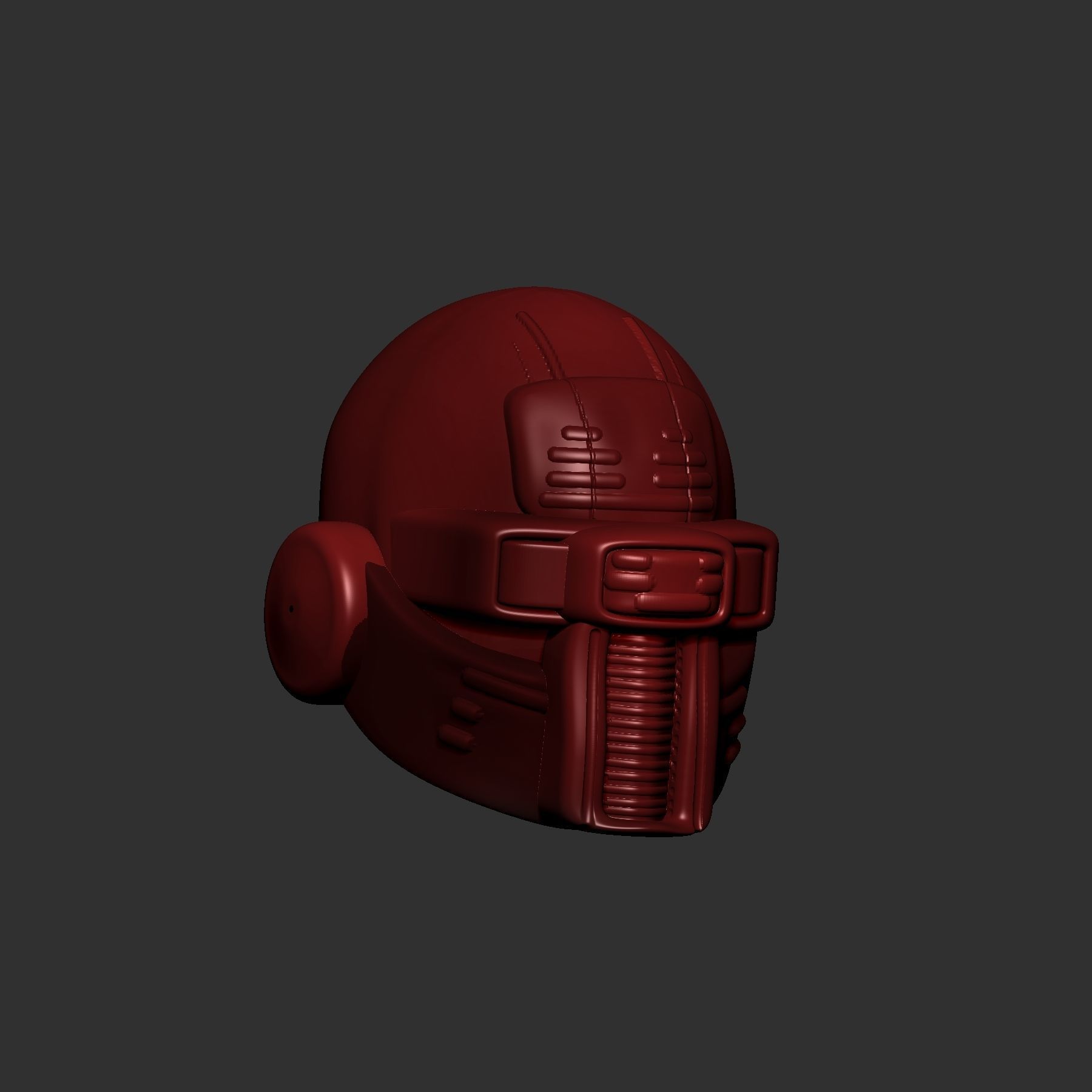 helmet high poly sculpt 3d printable ver 7 3D model 3D model_3