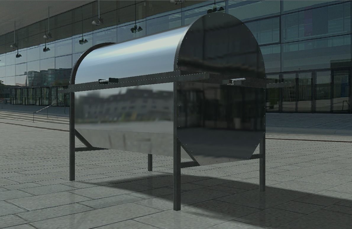 Gas Grill BBQ - Spit Braai 3D model_5