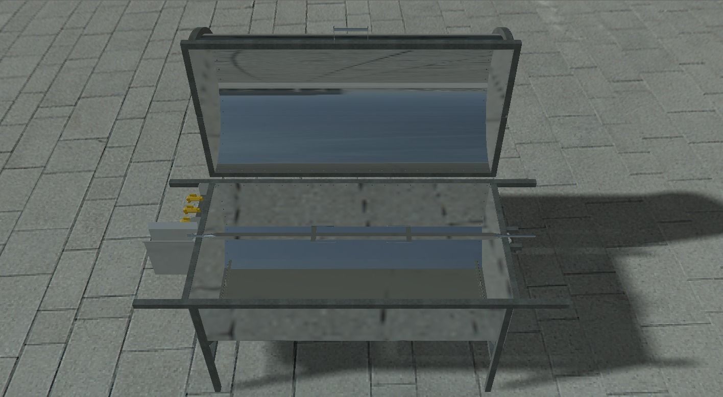 Gas Grill BBQ - Spit Braai 3D model_4