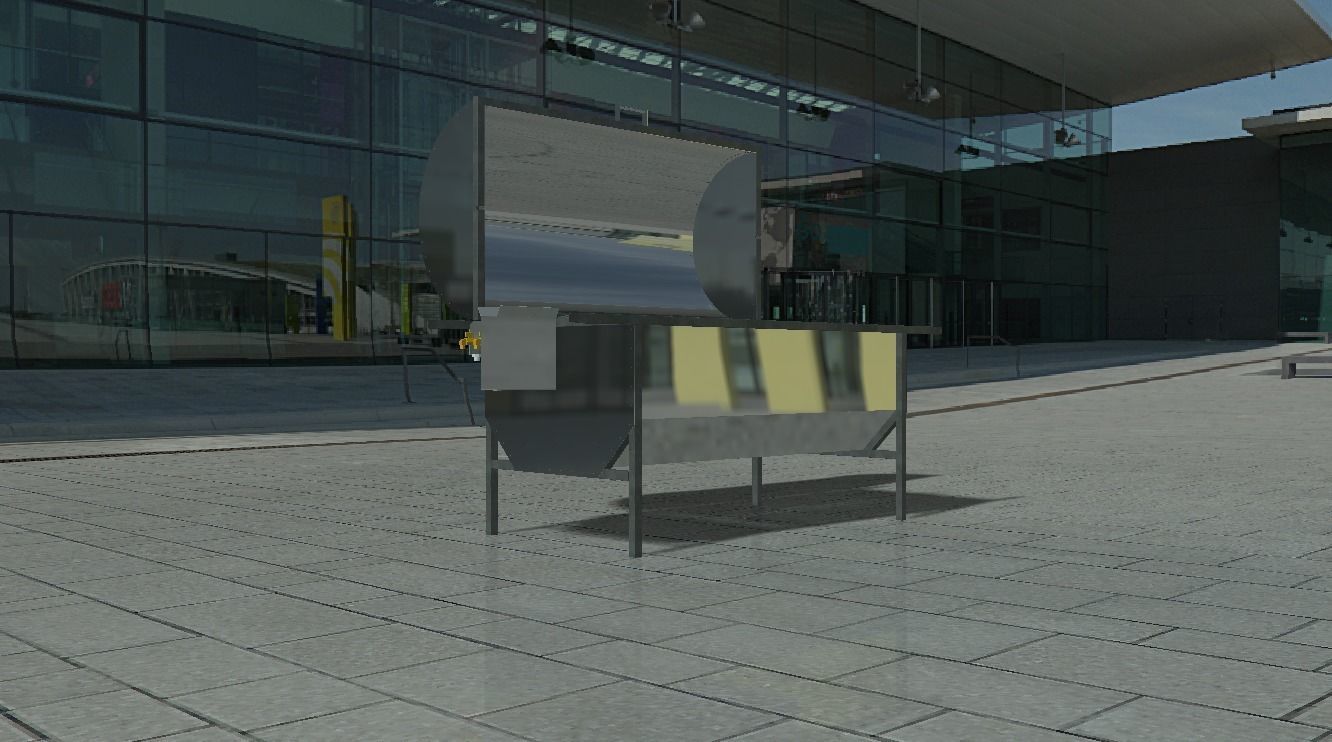 Gas Grill BBQ - Spit Braai 3D model_1