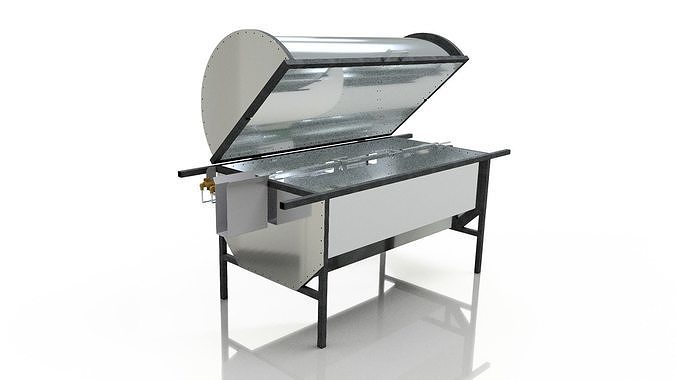 Gas Grill BBQ - Spit Braai 3D model