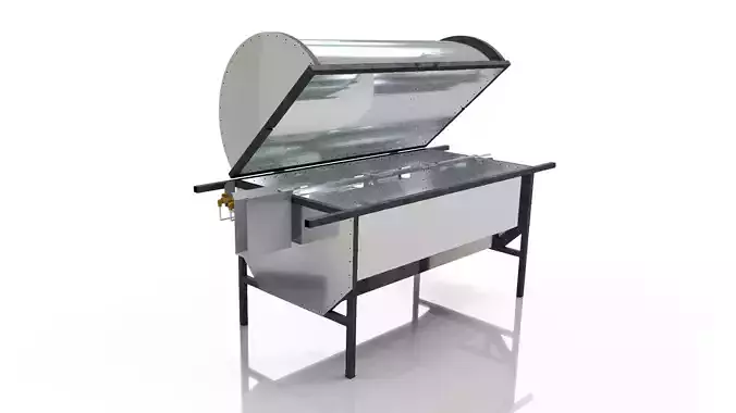 Gas Grill BBQ - Spit Braai 3D model