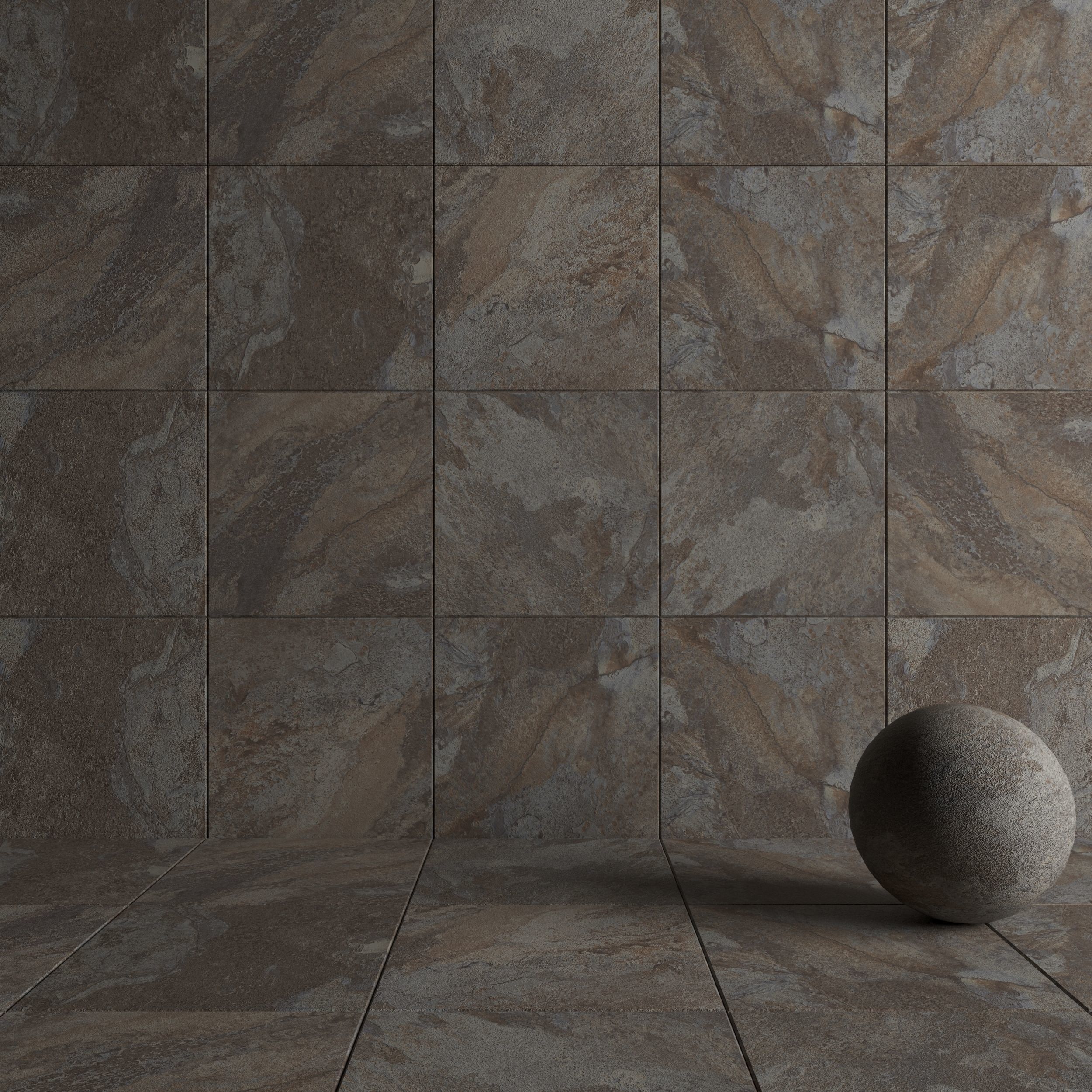 Stone Wall Tiles Rajasthan Black 80x80 Set 2 Texture_3