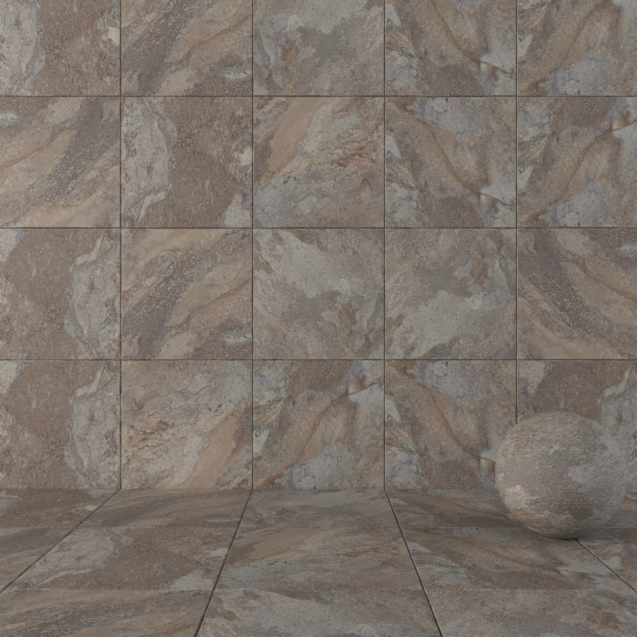 Stone Wall Tiles Rajasthan Black 80x80 Set 2 Texture_0