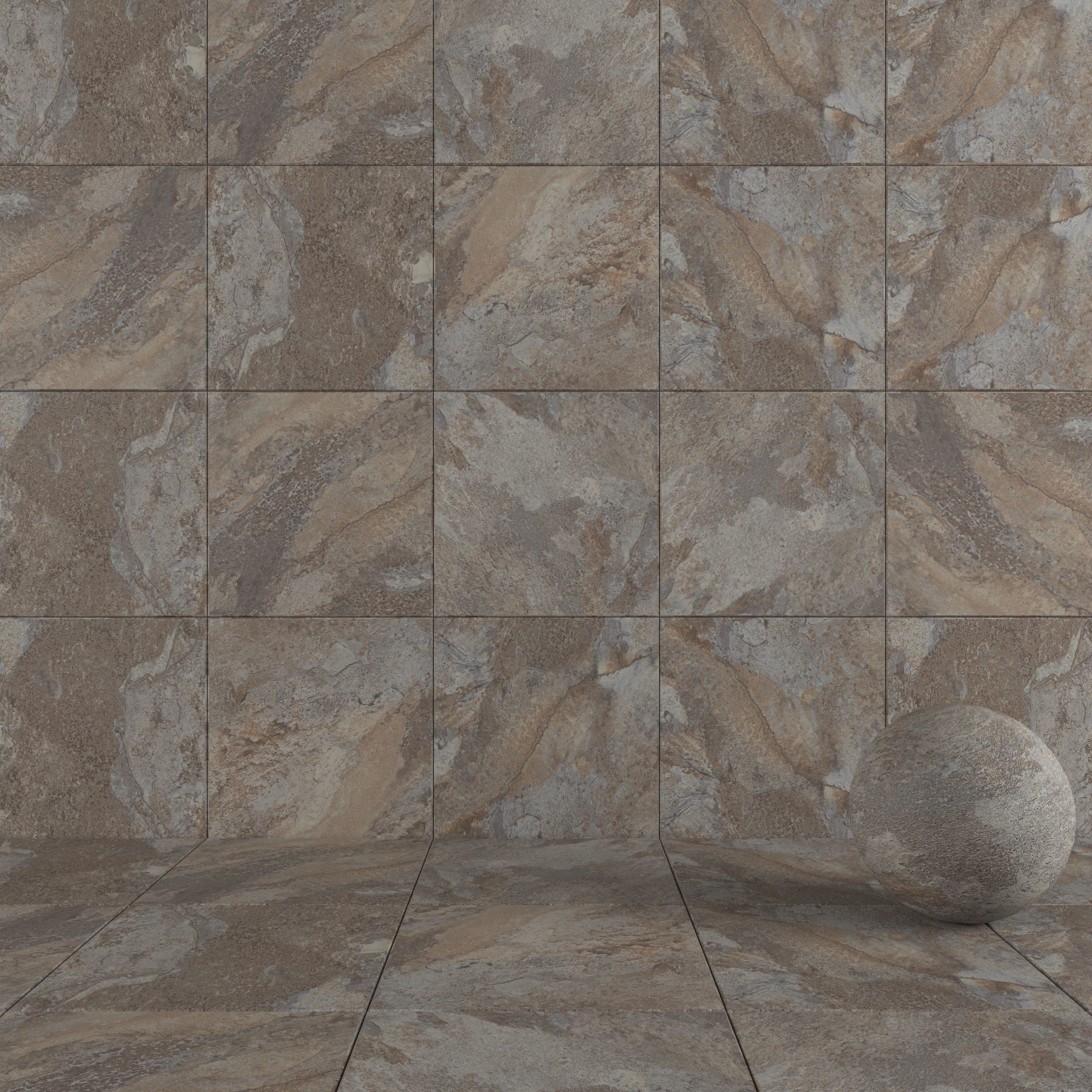 Stone Wall Tiles Rajasthan Black 80x80 Set 2 Texture_4