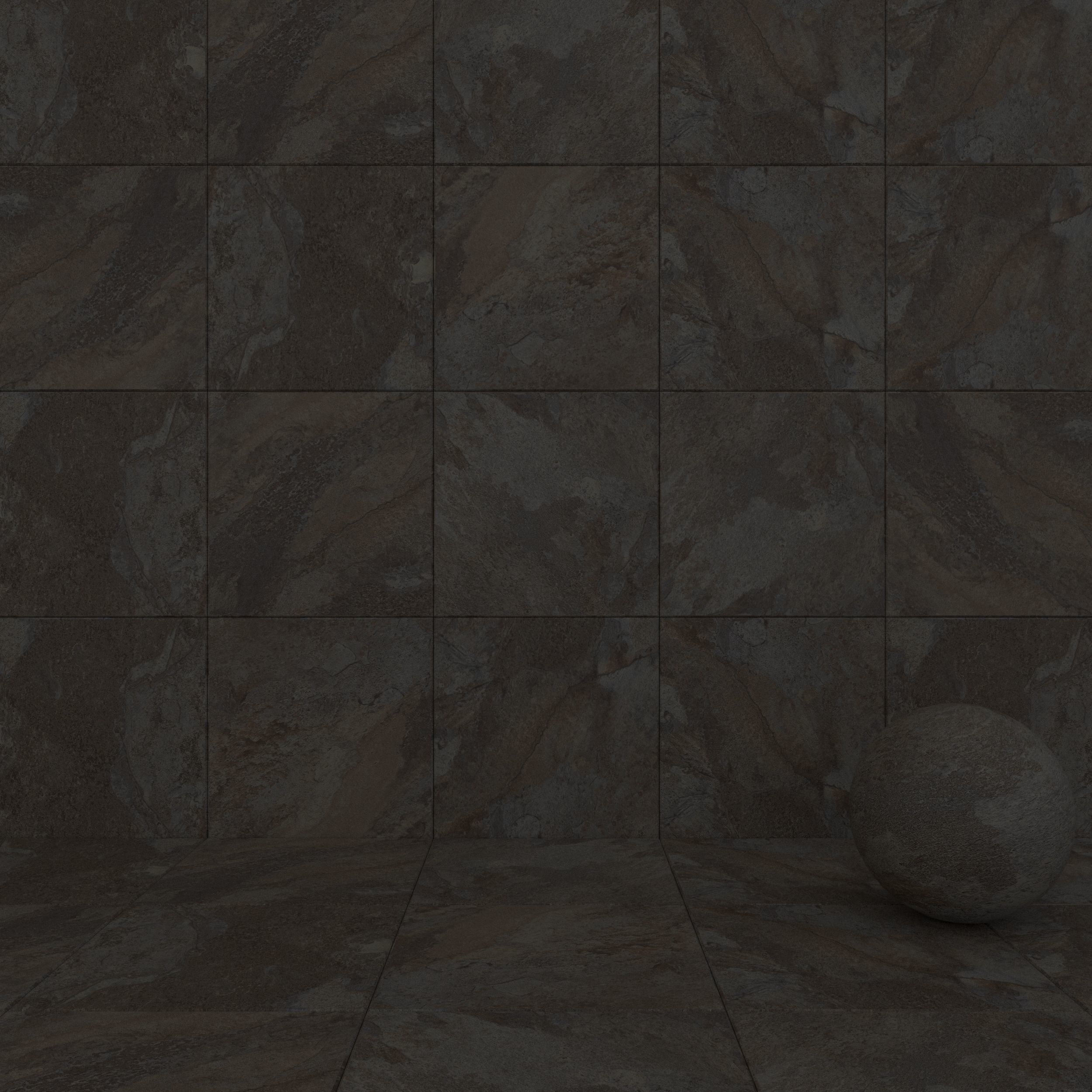 Stone Wall Tiles Rajasthan Black 80x80 Set 2 Texture_5