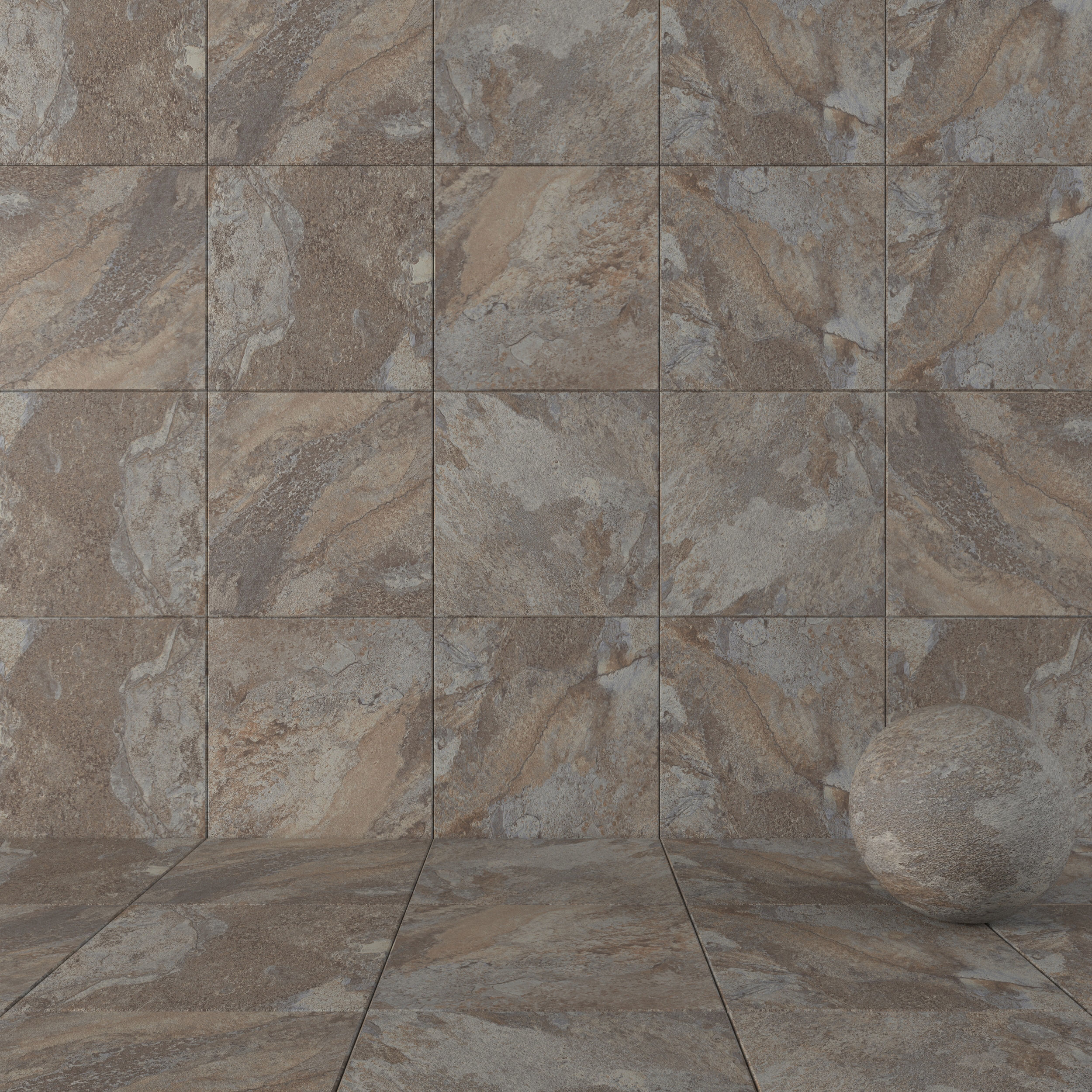 Stone Wall Tiles Rajasthan Black 80x80 Set 2 Texture_6