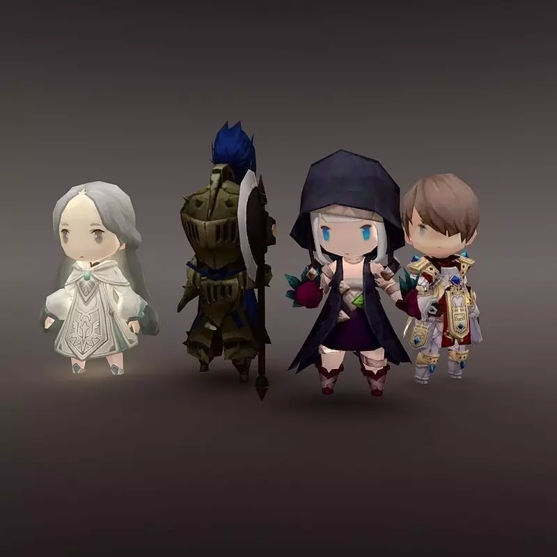 Character game collection 1 Low-poly 3D model_0