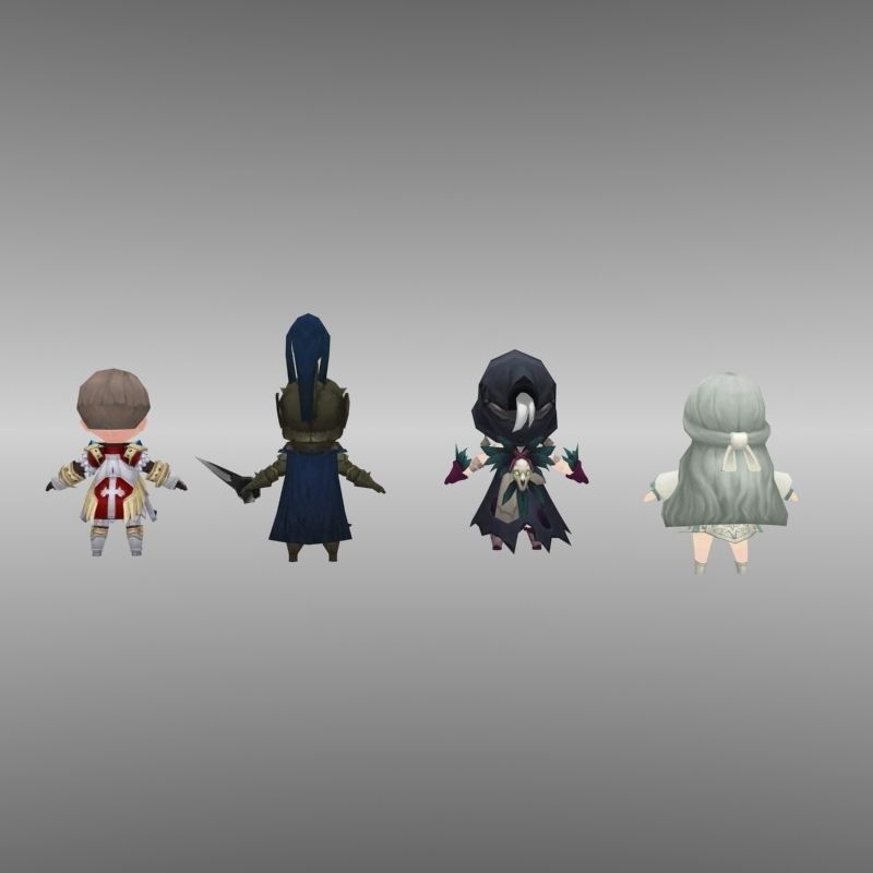 Character game collection 1 Low-poly 3D model_4
