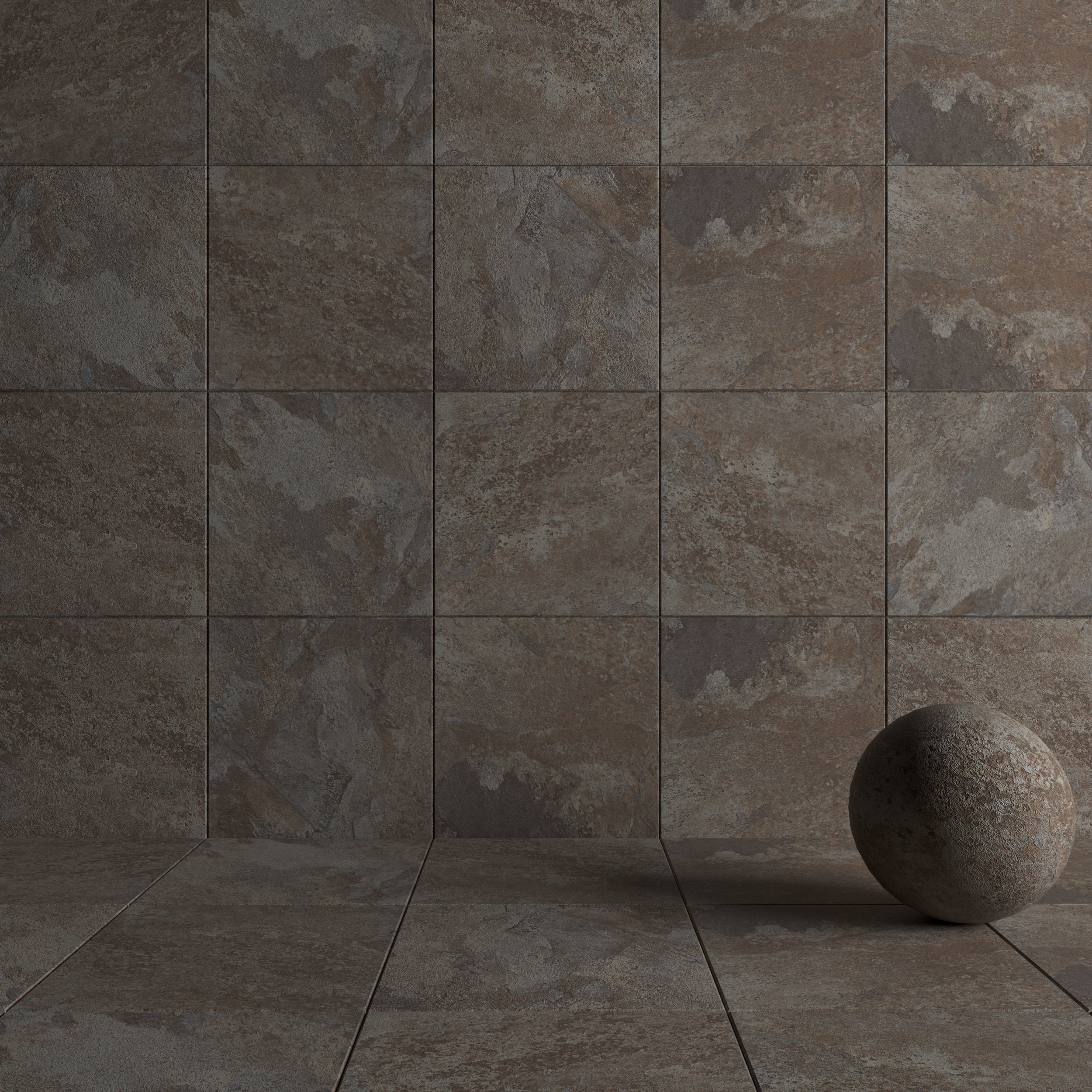 Stone Wall Tiles Rajasthan Black 80x80 Set 3 Texture_2