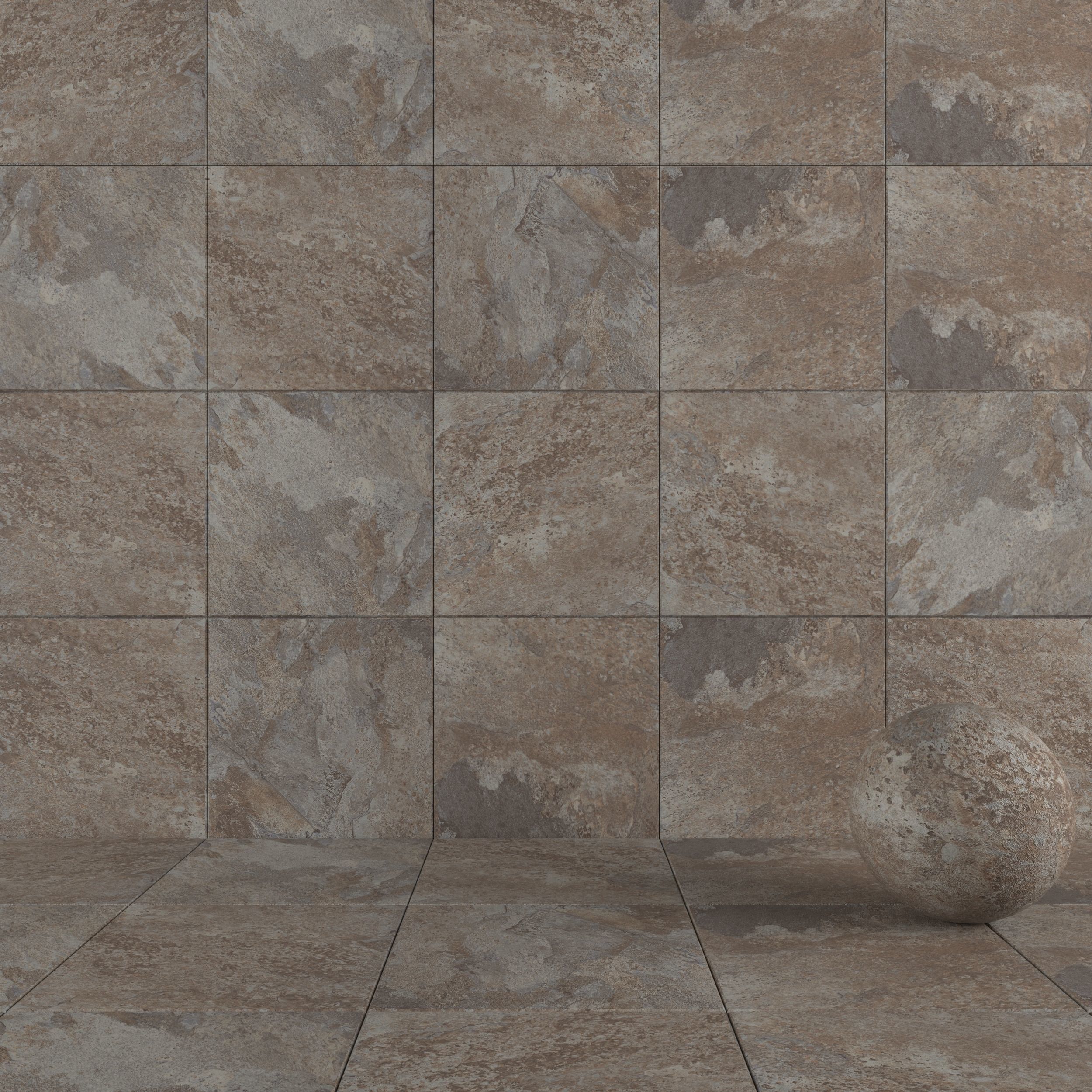 Stone Wall Tiles Rajasthan Black 80x80 Set 3 Texture_4