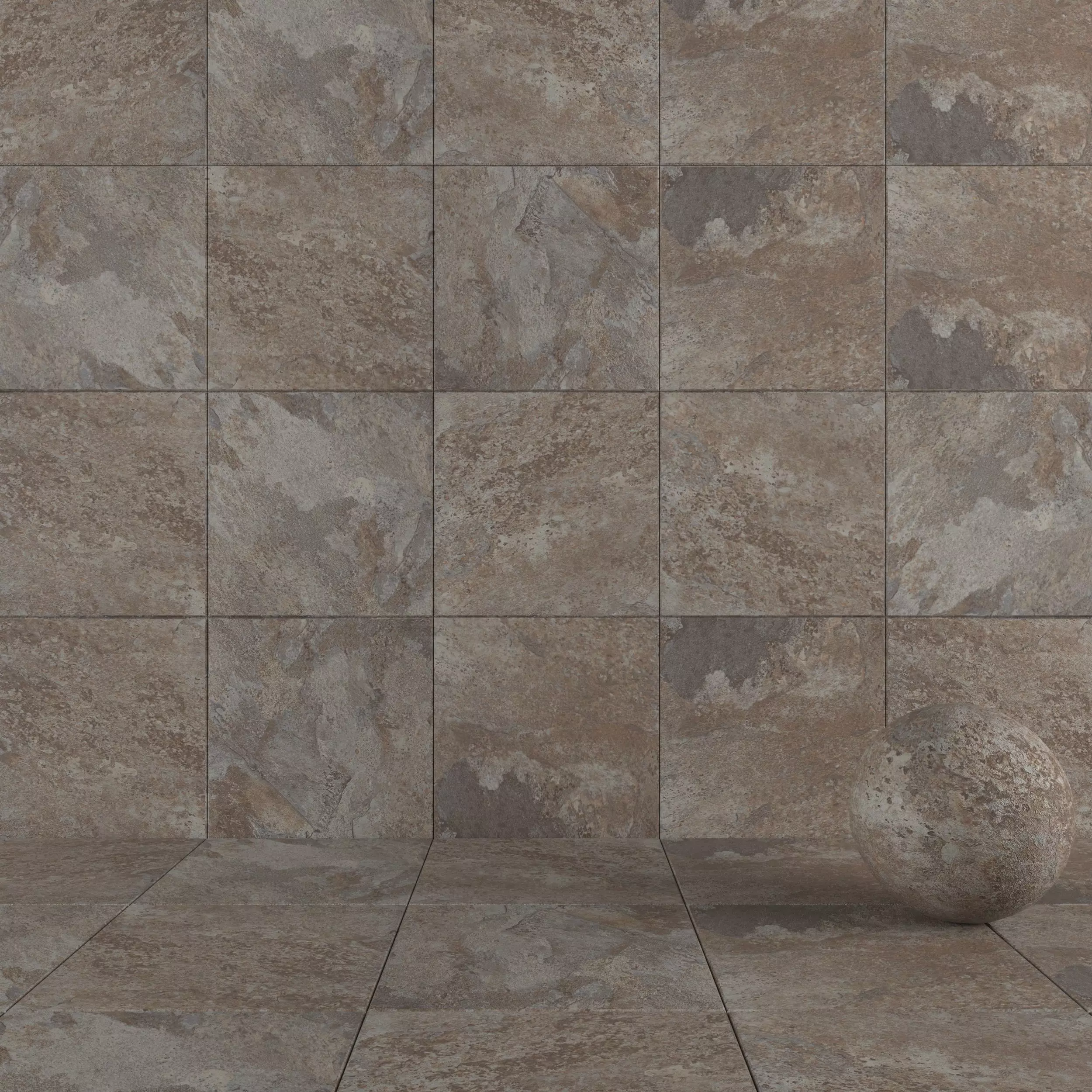 Stone Wall Tiles Rajasthan Black 80x80 Set 3 Texture_0