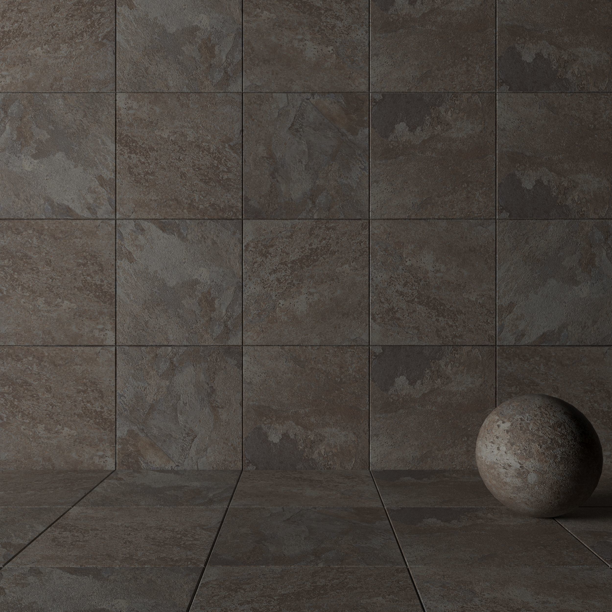 Stone Wall Tiles Rajasthan Black 80x80 Set 3 Texture_1