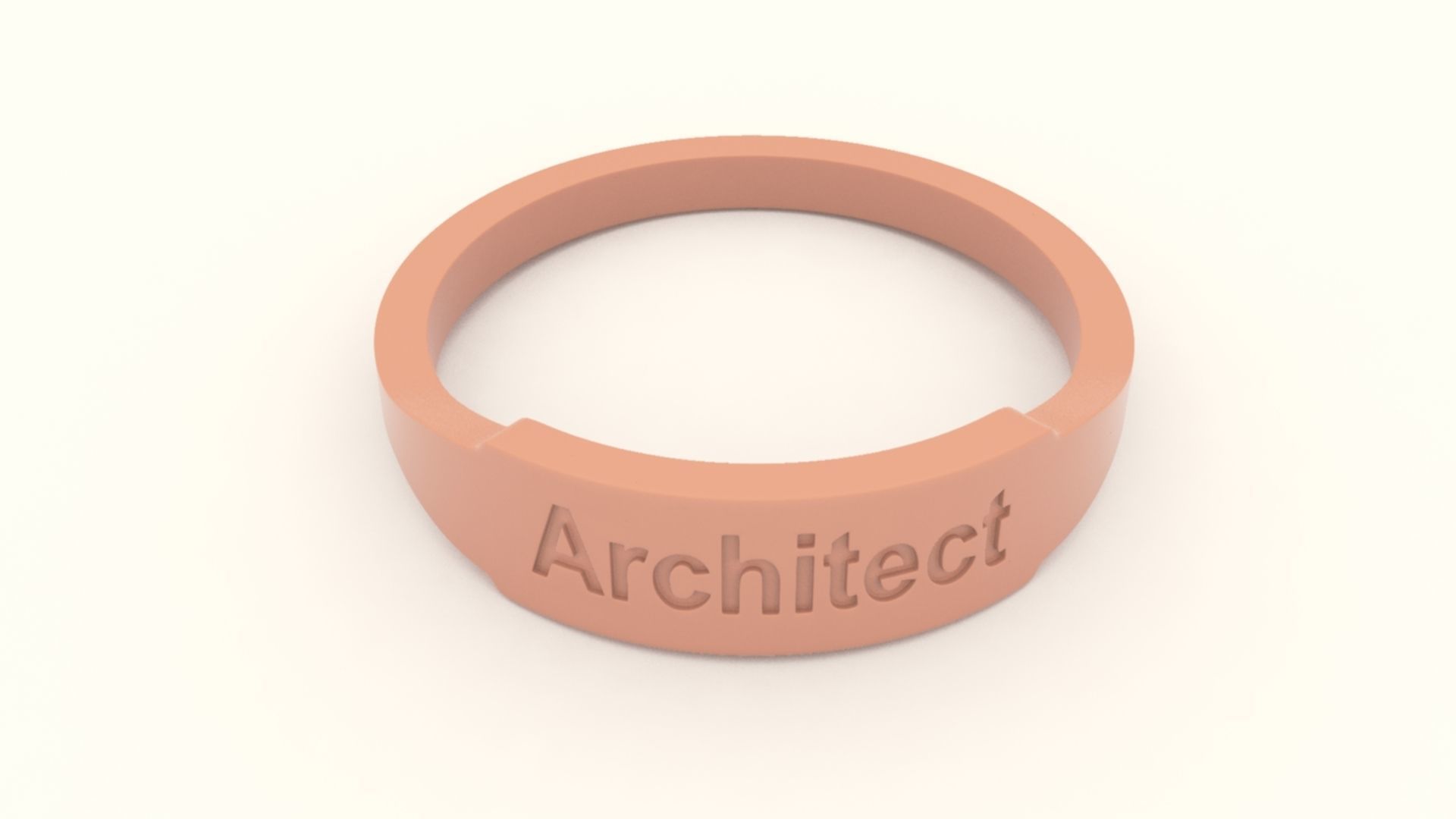 Architect Female Ring Gold 3D print model_8