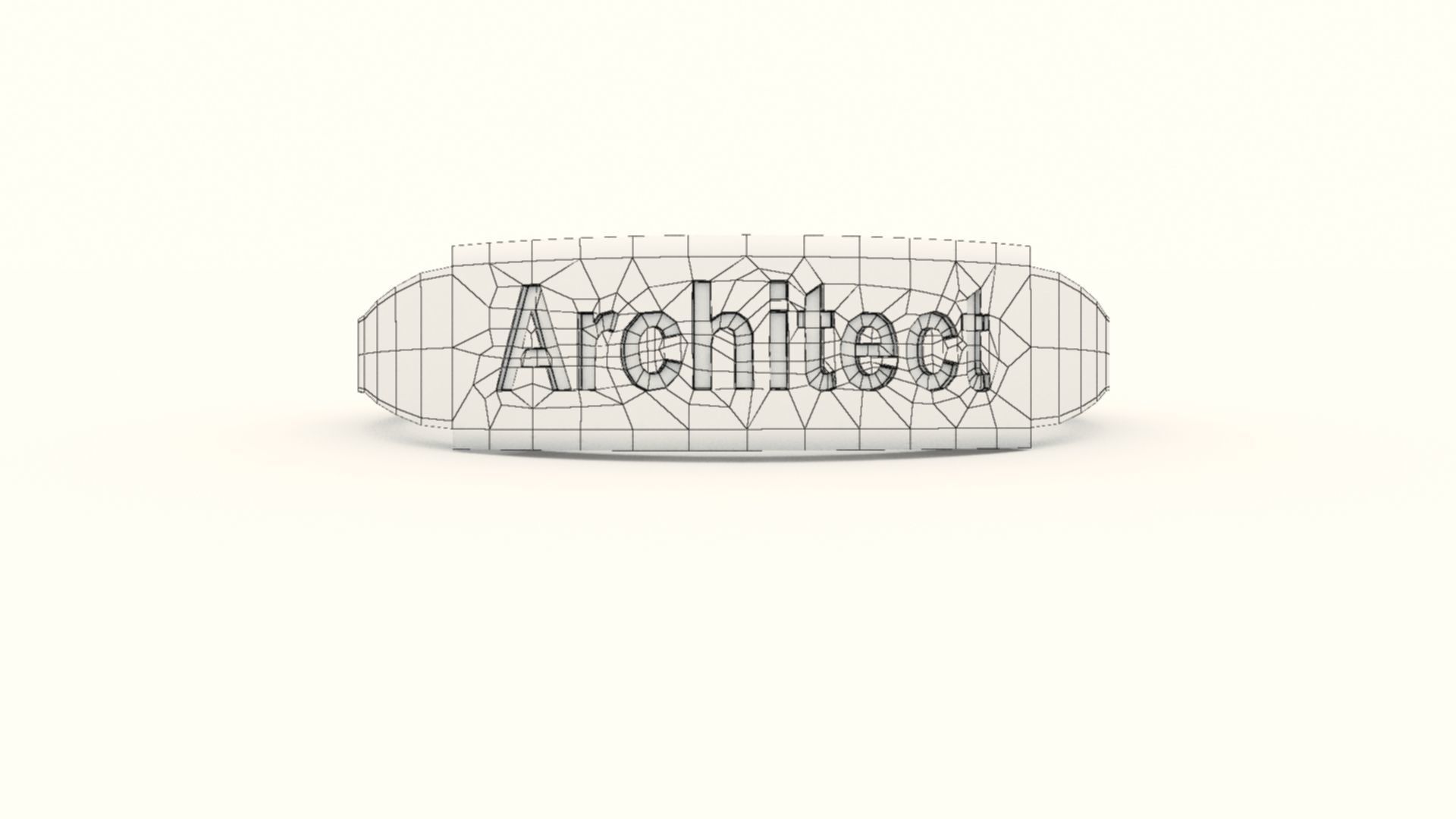Architect Female Ring Gold 3D print model_12