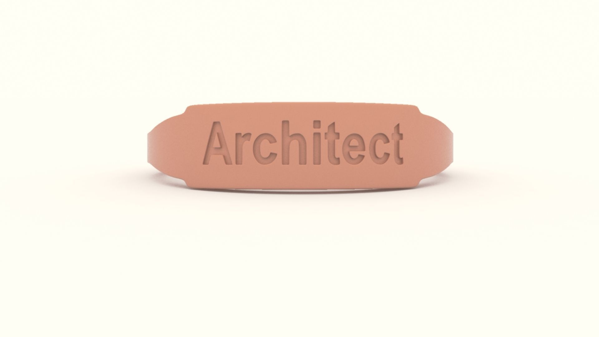 Architect Female Ring Gold 3D print model_7