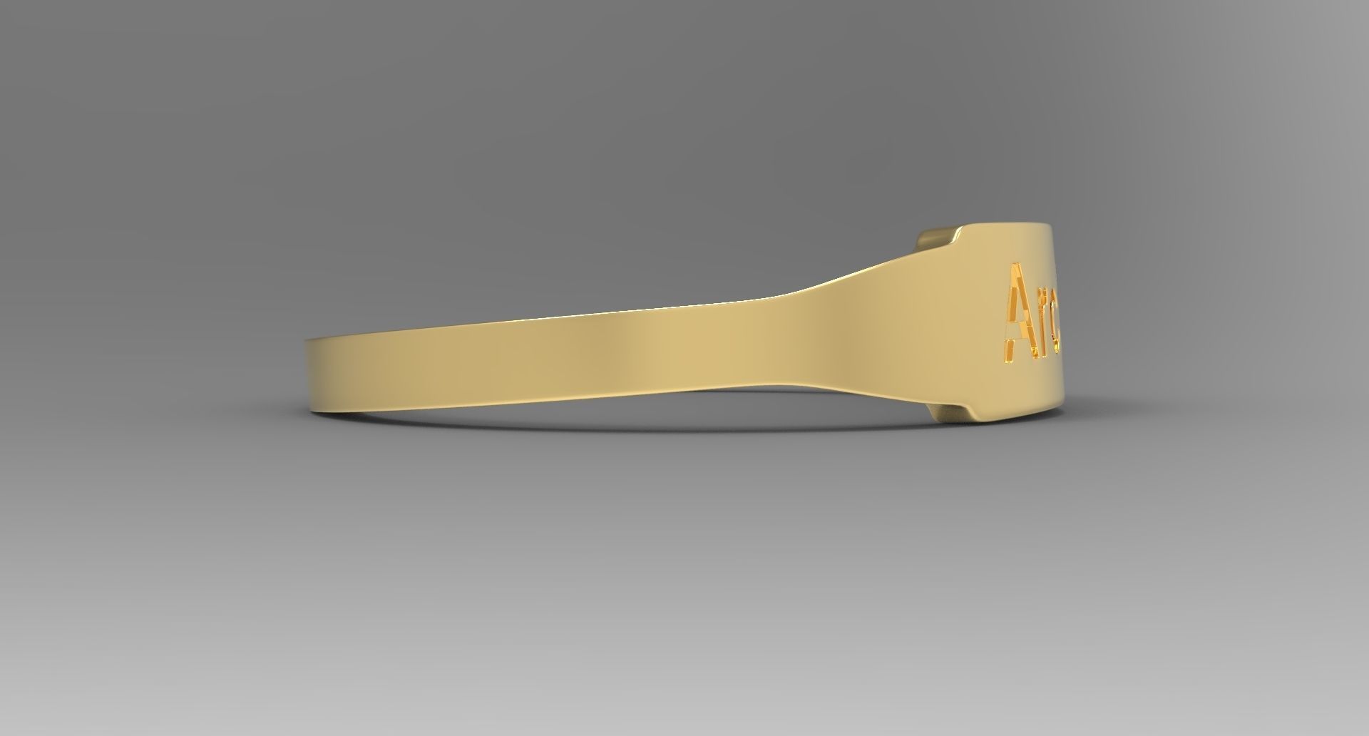Architect Female Ring Gold 3D print model_5